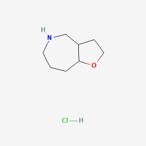 molecular formula C8H16ClNO B15127273 rac-(3aR,8aS)-octahydro-2H-furo[3,2-c]azepine hydrochloride, cis 