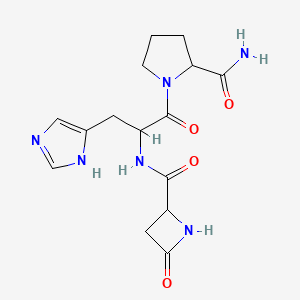 molecular formula C15H20N6O4 B15127294 N-(4-Oxoazetidine-2-carbonyl)histidylprolinamide 