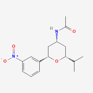 molecular formula C16H22N2O4 B15127322 rac-N-((2R,4R,6S)-2-isopropyl-6-(3-nitrophenyl)tetrahydro-2H-pyran-4-yl)acetamide 