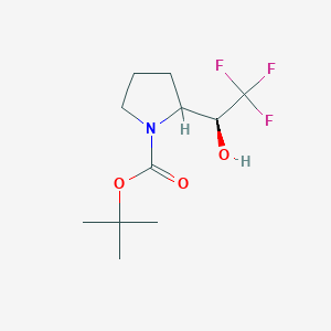 molecular formula C11H18F3NO3 B1512735 tert-Butyl 2-((S)-2,2,2-trifluoro-1-hydroxyethyl)pyrrolidine-1-carboxylate CAS No. 913979-68-7