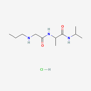 N-(propan-2-yl)-2-[2-(propylamino)acetamido]propanamide hydrochloride