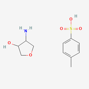 molecular formula C11H17NO5S B15127410 4-Aminotetrahydrofuran-3-ol 4-methylbenzenesulfonate 