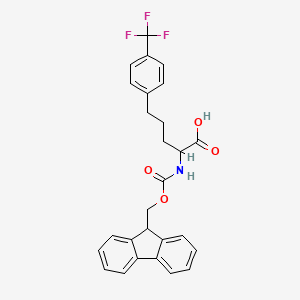 molecular formula C27H24F3NO4 B15127455 2-(9H-fluoren-9-ylmethoxycarbonylamino)-5-[4-(trifluoromethyl)phenyl]pentanoic acid 