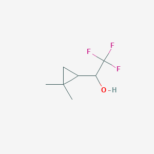 molecular formula C7H11F3O B15127466 1-(2,2-Dimethylcyclopropyl)-2,2,2-trifluoroethan-1-ol 