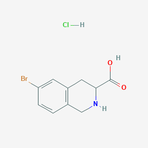 molecular formula C10H11BrClNO2 B15127479 6-Bromo-1,2,3,4-tetrahydroisoquinoline-3-carboxylic acid hydrochloride 