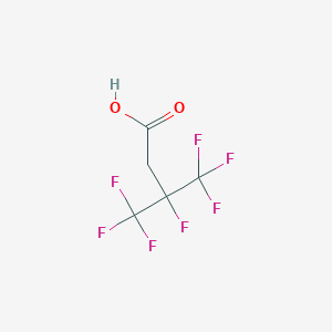 molecular formula C5H3F7O2 B15127497 3,4,4,4-Tetrafluoro-3-(trifluoromethyl)butanoic acid CAS No. 773869-22-0