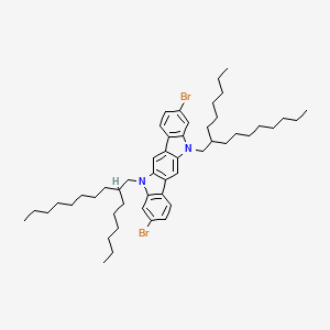 molecular formula C50H74Br2N2 B1512750 3,9-Dibromo-5,11-bis(2-hexyldecyl)-5,11-dihydroindolo[3,2-b]carbazole CAS No. 1095570-49-2