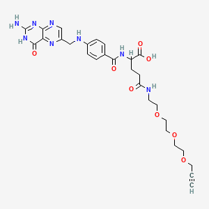 molecular formula C28H34N8O8 B15127529 Folate-PEG3-Propargyl 