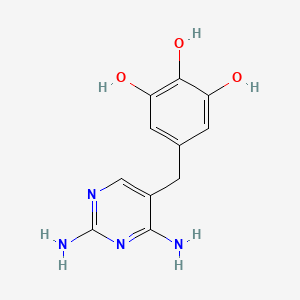 5-[(2,4-Diaminopyrimidin-5-yl)methyl]benzene-1,2,3-triol