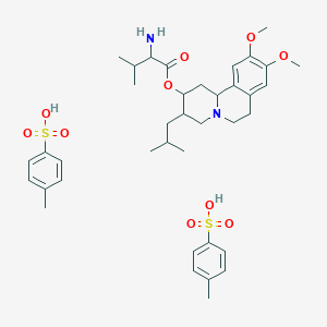 molecular formula C38H54N2O10S2 B15127563 [9,10-dimethoxy-3-(2-methylpropyl)-2,3,4,6,7,11b-hexahydro-1H-benzo[a]quinolizin-2-yl] 2-amino-3-methylbutanoate;4-methylbenzenesulfonic acid 