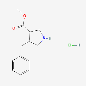 rac-methyl (3R,4R)-4-benzylpyrrolidine-3-carboxylate hydrochloride, trans