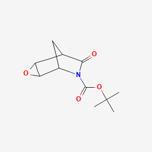 molecular formula C11H15NO4 B15127587 Exo-tert-butyl7-oxo-3-oxa-6-azatricyclo[3.2.1.02,4]octane-6-carboxylate 