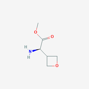 molecular formula C6H11NO3 B1512759 (R)-Methyl 2-amino-2-(oxetan-3-yl)acetate CAS No. 394653-41-9