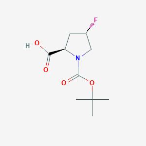 molecular formula C10H16FNO4 B151276 (2R,4S)-1-(叔丁氧羰基)-4-氟吡咯烷-2-羧酸 CAS No. 681128-50-7