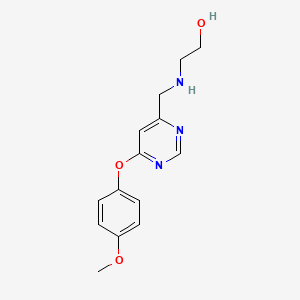 2-({[6-(4-Methoxyphenoxy)pyrimidin-4-yl]methyl}amino)ethan-1-ol