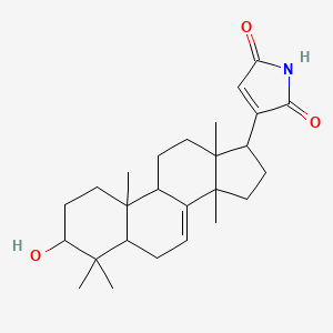 3-(3-hydroxy-4,4,10,13,14-pentamethyl-2,3,5,6,9,11,12,15,16,17-decahydro-1H-cyclopenta[a]phenanthren-17-yl)pyrrole-2,5-dione