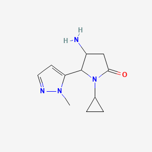 4-Amino-1-cyclopropyl-5-(1-methyl-1H-pyrazol-5-yl)pyrrolidin-2-one