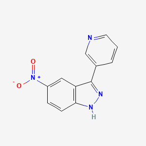 molecular formula C12H8N4O2 B1512765 5-nitro-3-(pyridin-3-yl)-1H-indazole CAS No. 1356087-84-7