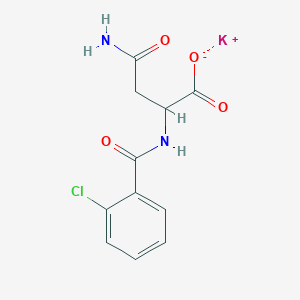 Potassium 3-carbamoyl-2-[(2-chlorophenyl)formamido]propanoate