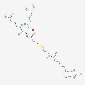 molecular formula C26H42N6O9S3 B15127681 [Biotinylamidoethyl]-dithiomethylenemalonicAcidBis(4-aminobutyricAcid) 