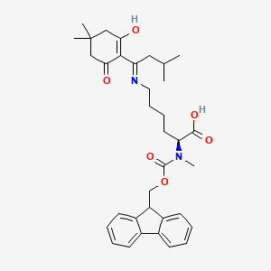 molecular formula C35H44N2O6 B15127688 N2-(((9H-Fluoren-9-yl)methoxy)carbonyl)-N6-(1-(4,4-dimethyl-2,6-dioxocyclohexylidene)-3-methylbutyl)-N2-methyl-L-lysine 