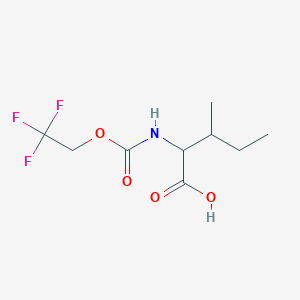 molecular formula C9H14F3NO4 B15127708 3-Methyl-2-{[(2,2,2-trifluoroethoxy)carbonyl]amino}pentanoic acid 