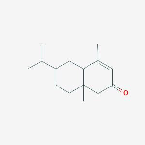 molecular formula C15H22O B15127725 (5beta,7beta,10beta)-3,11-Eudesmadien-2-one CAS No. 86917-80-8