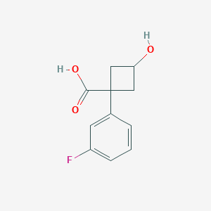 (1S,3s)-1-(3-fluorophenyl)-3-hydroxycyclobutane-1-carboxylic acid