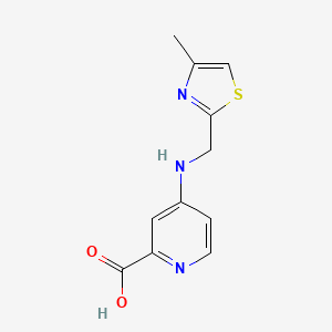 4-{[(4-Methyl-1,3-thiazol-2-yl)methyl]amino}pyridine-2-carboxylic acid