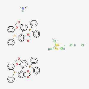 molecular formula C78H67Cl5NO8P4Ru2+ B1512787 (R)-[(Rucl(segphos))2(mu-cl)3][NH2Me2] CAS No. 488809-34-3
