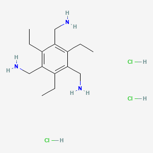 molecular formula C15H30Cl3N3 B1512788 2,4,6-Triethyl-1,3,5-benzenetrimethanamine trihydrochloride CAS No. 190779-64-7
