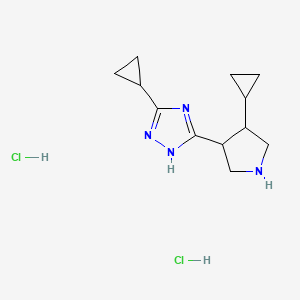 rac-3-cyclopropyl-5-[(3R,4R)-4-cyclopropylpyrrolidin-3-yl]-1H-1,2,4-triazole dihydrochloride, trans