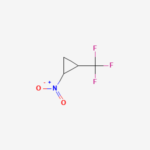 molecular formula C4H4F3NO2 B15127899 1-Nitro-2-(trifluoromethyl)cyclopropane, trans 