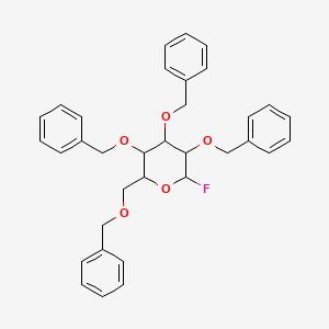 (2R,3R,4S,5R,6S)-3,4,5-Tris(benzyloxy)-2-((benzyloxy)methyl)-6-fluorotetrahydro-2H-pyran