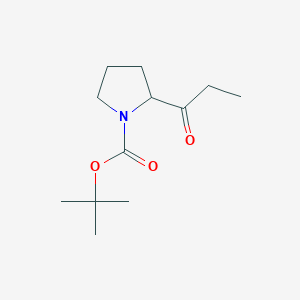 molecular formula C12H21NO3 B15127927 Tert-butyl 2-propionylpyrrolidine-1-carboxylate 