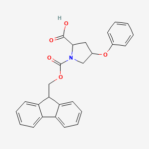 molecular formula C26H23NO5 B15127946 (4S)-Fmoc-4-phenoxy-D-proline 