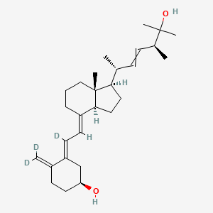 molecular formula C28H44O2 B1512796 (1S,3E)-3-[(2E)-2-[(1R,3As,7aR)-1-[(2R,5S)-6-hydroxy-5,6-dimethylhept-3-en-2-yl]-7a-methyl-2,3,3a,5,6,7-hexahydro-1H-inden-4-ylidene]-1-deuterioethylidene]-4-(dideuteriomethylidene)cyclohexan-1-ol CAS No. 1217467-39-4