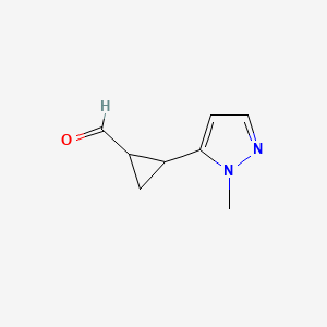 rac-(1R,2R)-2-(1-methyl-1H-pyrazol-5-yl)cyclopropane-1-carbaldehyde, trans