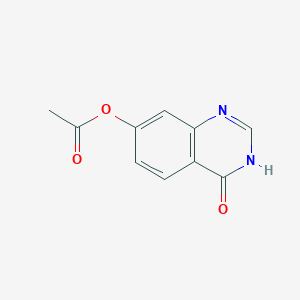 molecular formula C10H8N2O3 B15127971 4-Hydroxyquinazolin-7-yl acetate 