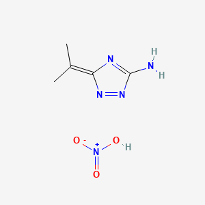 molecular formula C5H9N5O3 B15127996 Nitric acid;5-propan-2-ylidene-1,2,4-triazol-3-amine 