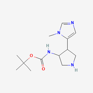 rac-tert-butyl N-[(3R,4S)-4-(1-methyl-1H-imidazol-5-yl)pyrrolidin-3-yl]carbamate, trans