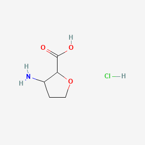 rac-(2R,3S)-3-aminooxolane-2-carboxylic acid hydrochloride, cis