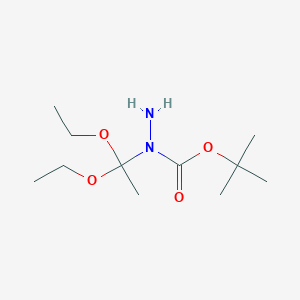 molecular formula C11H24N2O4 B1512804 tert-Butyl 1-(1,1-diethoxyethyl)hydrazine-1-carboxylate CAS No. 1053659-75-8