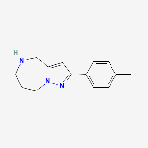 molecular formula C14H17N3 B15128044 2-(p-Tolyl)-5,6,7,8-tetrahydro-4H-pyrazolo[1,5-a][1,4]diazepine 