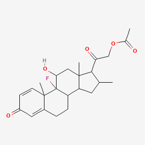 molecular formula C24H31FO5 B15128077 [2-(9-fluoro-11-hydroxy-10,13,16-trimethyl-3-oxo-7,8,11,12,14,15,16,17-octahydro-6H-cyclopenta[a]phenanthren-17-yl)-2-oxoethyl] acetate 