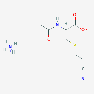 molecular formula C8H15N3O3S B15128166 Azanium;2-acetamido-3-(2-cyanoethylsulfanyl)propanoate 