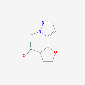 2-(1-Methyl-1H-pyrazol-5-yl)oxolane-3-carbaldehyde