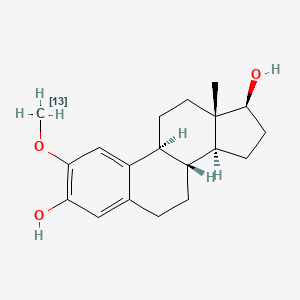 molecular formula C19H26O3 B1512818 (8R,9S,13S,14S,17S)-2-(113C)Methoxy-13-methyl-6,7,8,9,11,12,14,15,16,17-decahydrocyclopenta[a]phenanthrene-3,17-diol CAS No. 1217470-09-1