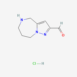 5,6,7,8-Tetrahydro-4H-pyrazolo[1,5-a][1,4]diazepine-2-carbaldehyde hydrochloride