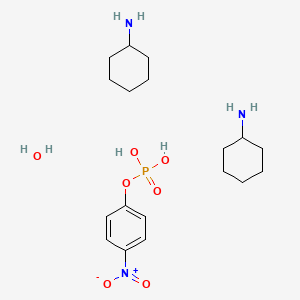 molecular formula C18H34N3O7P B1512822 4-Nitrophenyl phosphate bis-(cyclohexylammonium) salt 1-hydrate CAS No. 698999-89-2